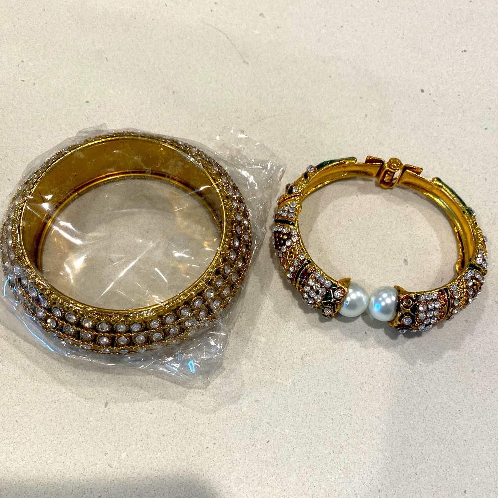 2 Indian style costume jewelry Bracelets/Bangles
